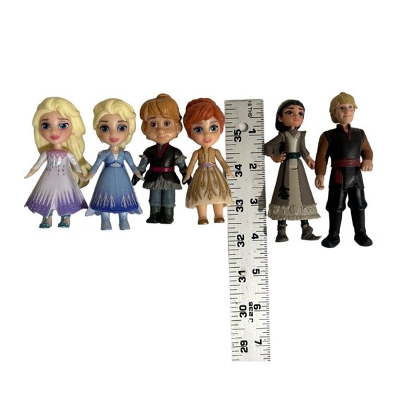 Frozen 6 Mini Action Figures Elsa Anna Kristoff And Friends 3.5" -4” Tall - Picture 9 of 11